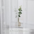 thumbnail image 2 of CAROMIO 52" W x 95" L White Semi Sheer Curtains Floral Embroidered Voile Grommet Window Curtain Set for Bedroom, 2 Panels, 2 of 7
