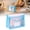 Blue, variant on Expandable Plastic File Folder, Thick Transparent Document Bag – Large Capacity for Receipts, Letters, Pink