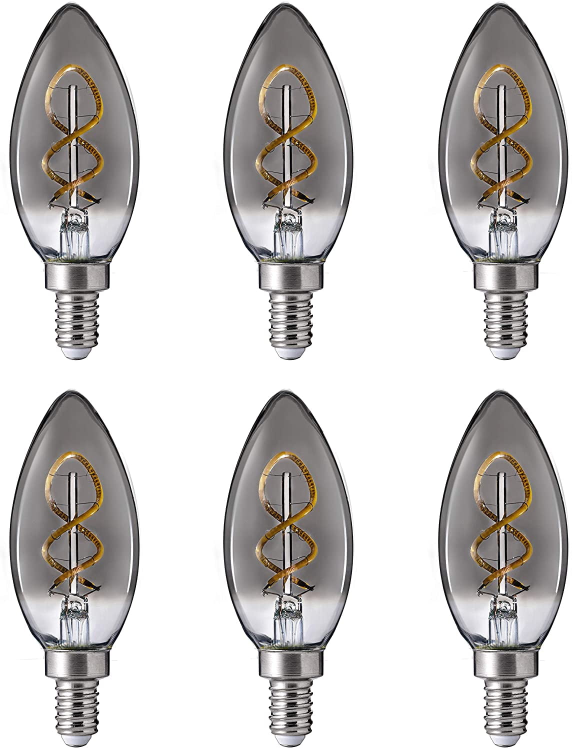 E12 LED Bulb, AMDTU Frosted Chandelier Light Bulbs 2700K Soft Warm ...