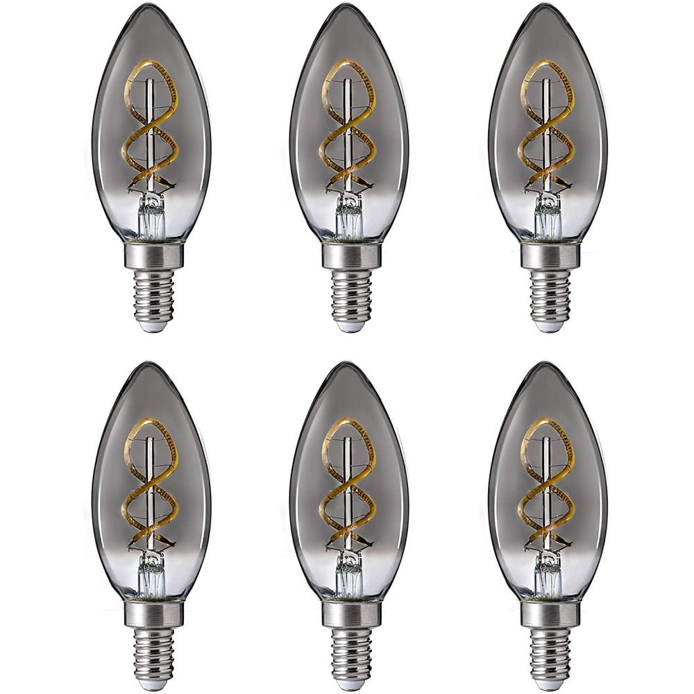 FLSNT LED Light Bulb 4W(40W Equivalent),B10 Candelabra Bulbs E12 Base,Dimmable,5000K Daylight