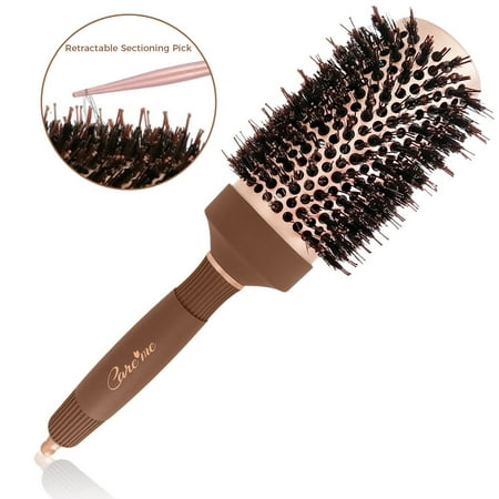 Care Me Blow Dry Round Vented Hair Brush With Boar Bristles For