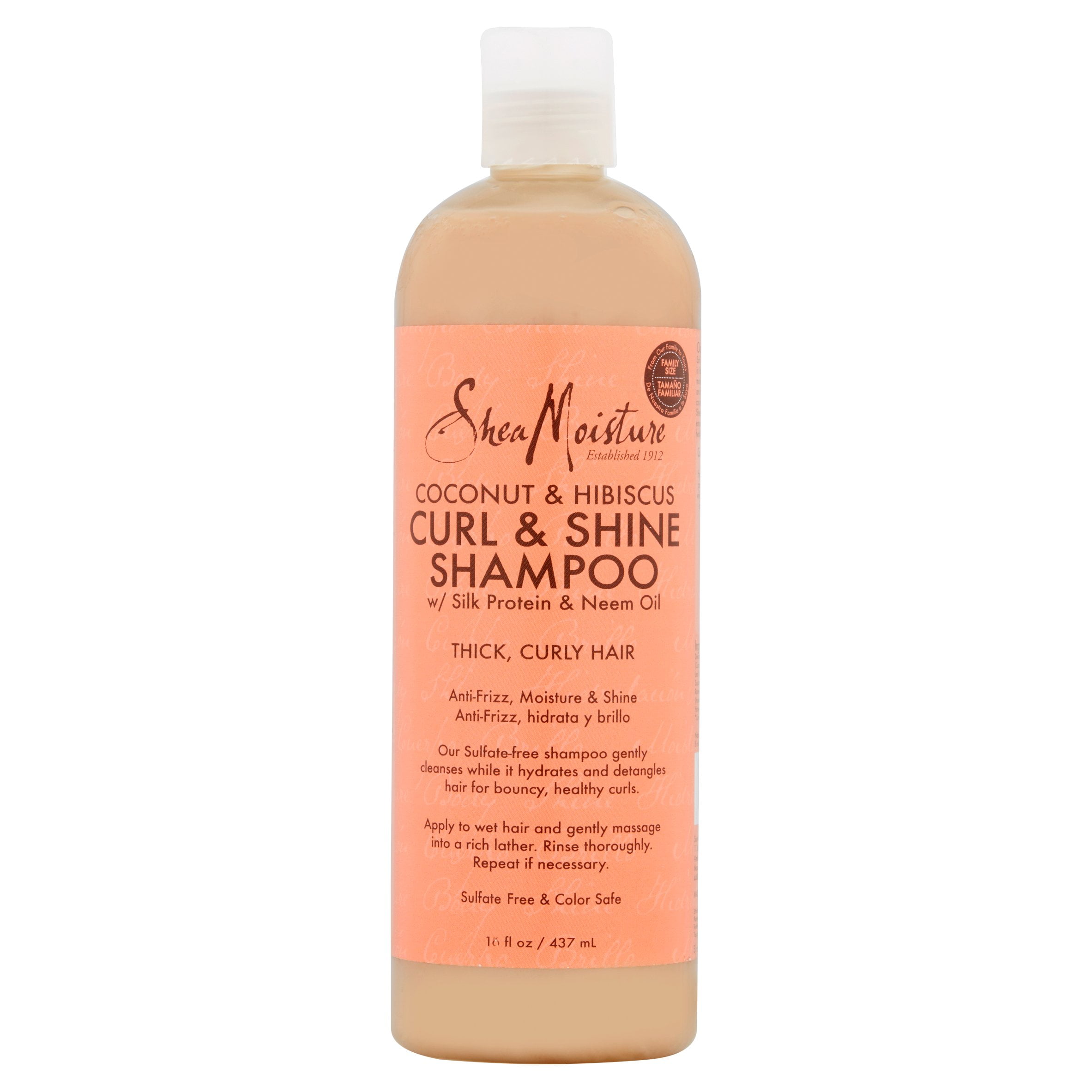 SheaMoisture Shine Shampoo, Coconut & Hibiscus, 16 Oz - Walmart.com