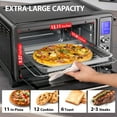 thumbnail image 5 of TOSHIBA AC25CEW-BS Horno Tostador de Convección Grande de 6 Rebanadas Encimera, 10 en Uno con Tostadas, Pizza y Asador, 1500W, Acero Inoxidable Negro, Incluye 6 Accesorios, 5 of 5