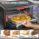 thumbnail image 5 of TOSHIBA AC25CEW-BS Horno Tostador de Convección Grande de 6 Rebanadas Encimera, 10 en Uno con Tostadas, Pizza y Asador, 1500W, Acero Inoxidable Negro, Incluye 6 Accesorios, 5 of 5