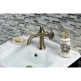 thumbnail image 2 of Kingston Brass KS3543RKX Webb One-Handle Single-Hole Bathroom Faucet with Knurled Handle and Push Pop-Up Drain, Antique Brass, 2 of 7