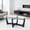 Black, variant on Artistic Oval Coffee Table Glass Top Living Room Coffee Table, Modern Statement Piece for Elevating Your Home