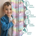 thumbnail image 3 of Blackout Kids Curtains,Unicorn and Bow Pink Pattern Children's Insulated Curtains Set Of 2,Bedroom Essentials,Toddler Room Decor 52"x63", 3 of 5