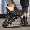 thumbnail image 4 of Men's Fashion Sneakers - Geometric Pattern, Breathable Fabric Upper, MD Sole, EVA Insole, Low Top Casual Street Sports Shoes for All-Season Running & Daily Wear, Daily Wear Shoes, 4 of 9