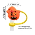 thumbnail image 3 of Kmonabie 10 Pack Halloween Pumpkin Silicone Straw Toppers, Food Grade Silicone Reusable Straw Cap Decorations, Leak Proof Straw Toppers for Party Favors Daily Drink Cups, 3 of 7