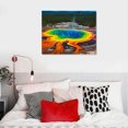 thumbnail image 4 of COMIO  Canvas Print Wall Art Grand Prismatic Spring in Yellowstone National Park Nature Wilderness Photography Realism Rustic Landscape Colorful Multicolor for Living Room, Bedroom, Office, 4 of 4