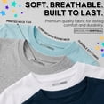 thumbnail image 5 of BROOKLYN VERTICAL Boys 4-Pack Long Sleeve Cotton Tee Shirts – Soft, Comfortable Undershirts for Kids, Basic Layering Shirts, 5 of 8