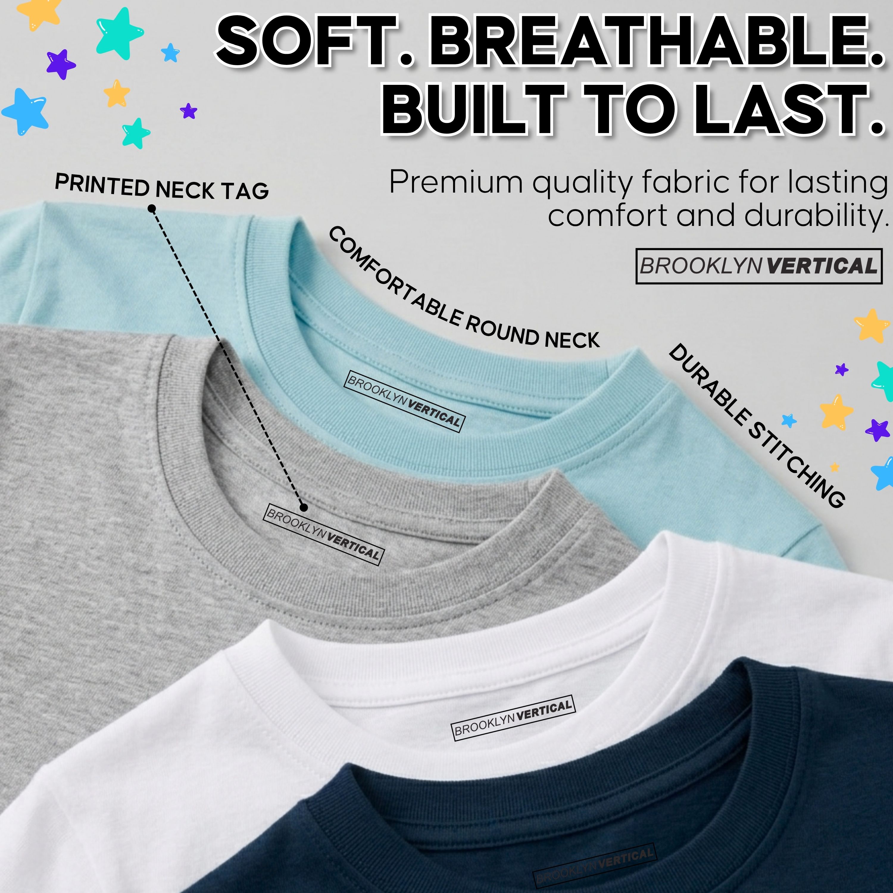 Brooklyn Vertical Boys 4-Pack Long Sleeve Cotton Tee Shirts photo 5