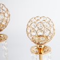 thumbnail image 3 of Wweixi Luxury Crystal Candle Holder Pillar Candlestick Ceremony Stand Decor Table Gold S 1Set, 3 of 6