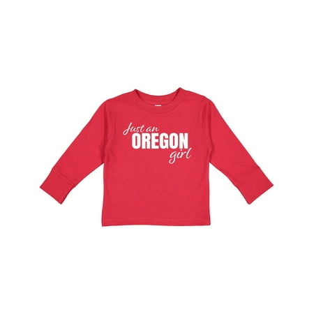 

Inktastic Just an Oregon Girl Born and Raised Gift Toddler Toddler Girl Long Sleeve T-Shirt