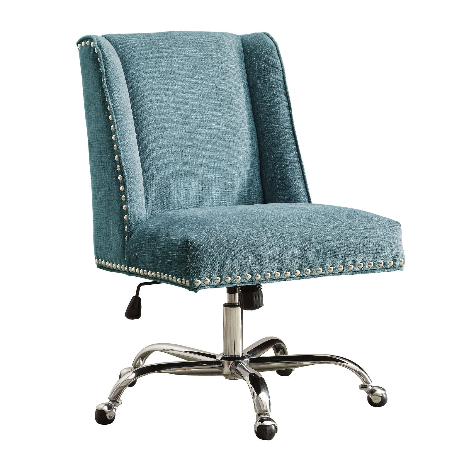 High Back Office Chair Blue Upholstered Armless Executive Desk Wheel Details About High Back Office Chair Blue Upholstered Armless Executive Desk Wheel Furniture