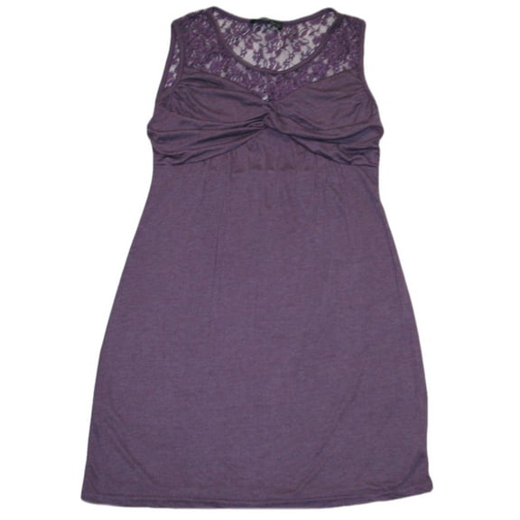 Fee et Rit Women's Purple Dress With Lace Shoulders Size Large