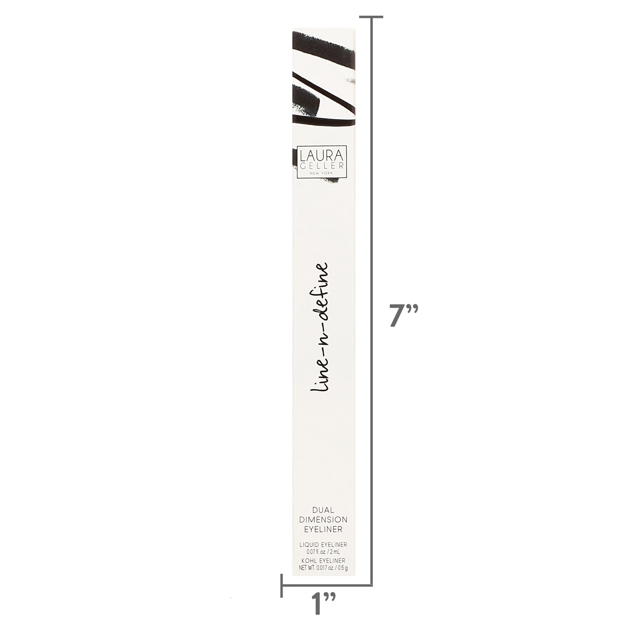 Laura Geller Line-N-Define Dual Dimensional Liquid Eyeliner, Black, 0.087 Oz
