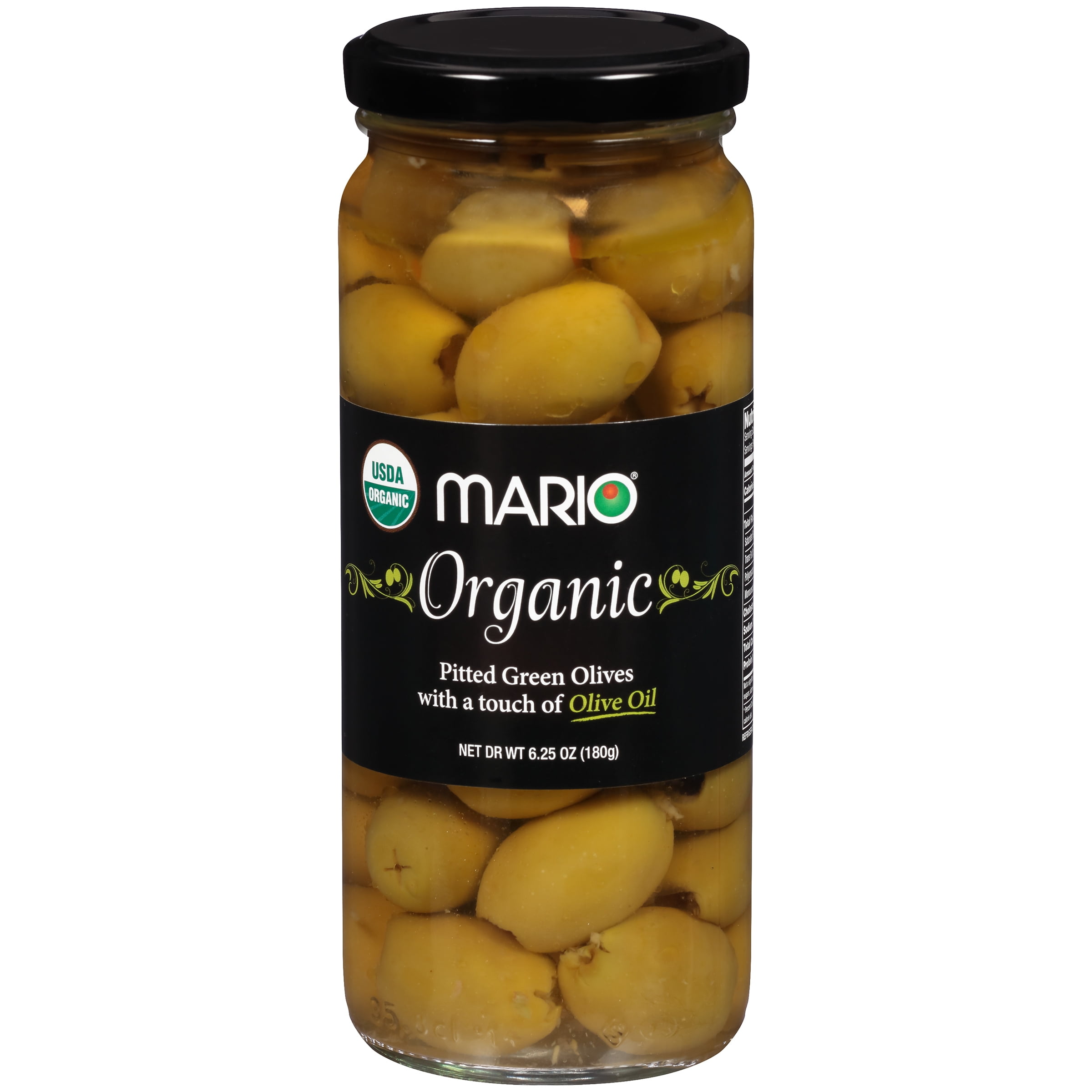Mario® Organic Pitted Green Olives with a Touch of Olive Oil 6.25 oz