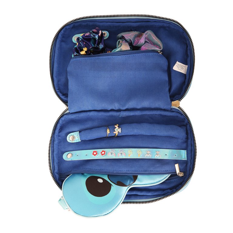 Disney Lilo and Stitch Metallic Zip Around Travel Jewelry Box