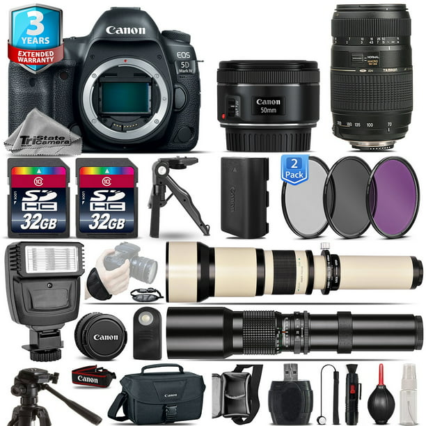 Canon EOS 5D Mark IV Camera + 50mm 1.8 STM + 70-300mm + 2yr Warranty