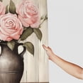 thumbnail image 3 of Chilfamy Pink Roses Pretty Shower Curtain 100％ Polyester Bathroom Decor Set with Hooks 69x72, 3 of 7