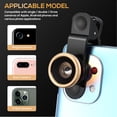 thumbnail image 3 of Mobestech Portable Smartphone Camera Lens Golden 3 in 1 Clip on Wide Angle Macro Fisheye, 3 of 7