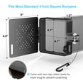 thumbnail image 2 of 2 Pack Aluminum RV Bumper End Caps for 4"x4" Square Bumpers, Hinged Sewer Hose Storage Cover with Vent Holes, Rust-Proof Camper Trailer Accessories for Outdoor Use, 2 of 7