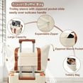 thumbnail image 6 of Luggage Sets 3 Piece Lightweight Hardside Rugged Travel Suitcase with Wheels, 22” x 14” x 9” Airline Approved, TSA Lock, White Brown, 6 of 10
