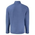 thumbnail image 3 of Men's Cutter & Buck Heather Royal Chicago Cubs Peshastin Eco Fleece Recycled Raglan Quarter-Zip Top, 3 of 3