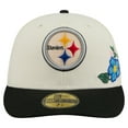 thumbnail image 2 of Men's New Era Cream/Black Pittsburgh Steelers Tonal Floral 59FIFTY Fitted Hat, 2 of 5