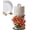 red, variant on Decorative Paper Towel Holder with Flower Pattern – Freestanding Tissue Roll Rack for Home, Kitchen, Bathroom, or Office