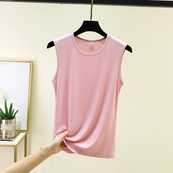 HBYJLZYG Women's Loose Fit Tank Top with Side Slits and Wide Straps, Soft Crew Neck Relaxed Fit Lightweight Summer Casual Sleeveless Basic Top