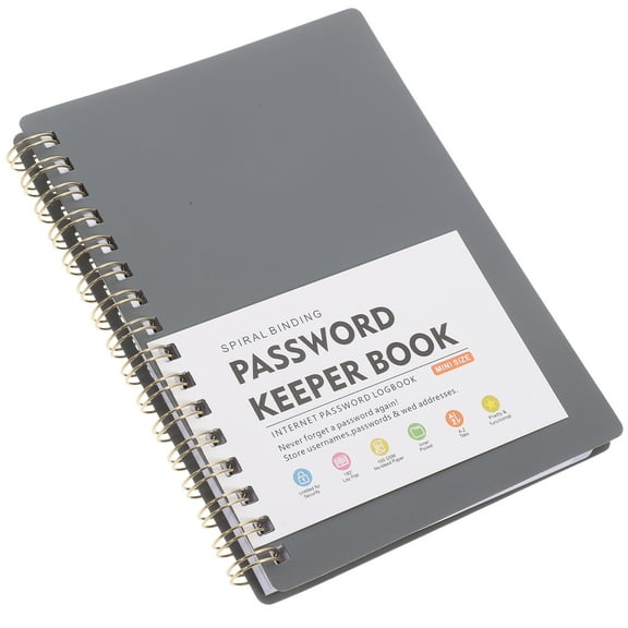 Password Book Notebooks Notepad for Small High-quality Grey