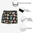 thumbnail image 3 of Gukieu Colorful Retro Tape Print Men's Boxer Briefs, High Elastic Moisture Wicking Boxer Briefs Underwear-X-Large, 3 of 5