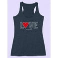 thumbnail image 3 of Three Dimensional Love  Racerback Tank Women -Image by Shutterstock, Female XX-Large, 3 of 4