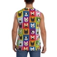 thumbnail image 4 of Uemuo Colorful Bulldog Pattern Men's Sleeveless T-Shirt,Muscle Athletic Tank Top, Moisture-wicking Quick-dry Breathable Classic Tee Top for Gym Run Outdoor Sports-XX-Large, 4 of 8