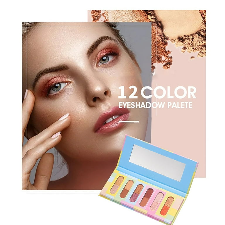 HSMQHJWE Rhinestones for Makeup for Eyes 12 Colors Eyeshadow