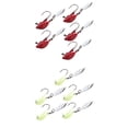 thumbnail image 1 of 10 unids / pieza plantillas de pesca con lentejuelas de y anzuelos afilada de sauce rojo aparejos de pesca, 1 of 6
