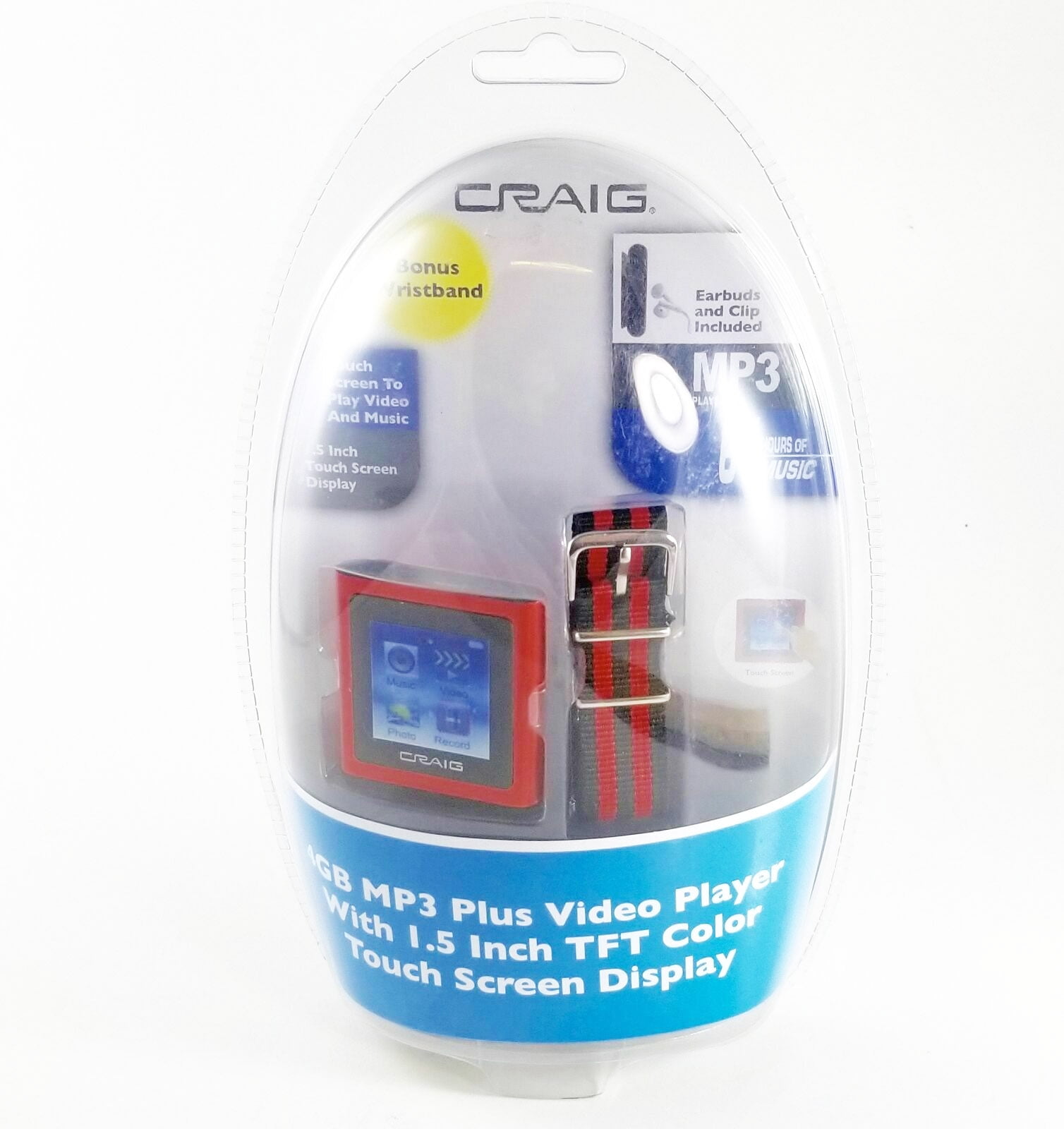 Craig CMP648F 4GB TFT Touch Color Screen MP4 and MP3 Video Player with