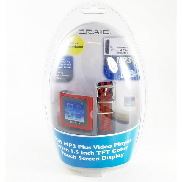 Craig CMP648F 4GB TFT Touch Color Screen MP4 and MP3 Video Player with