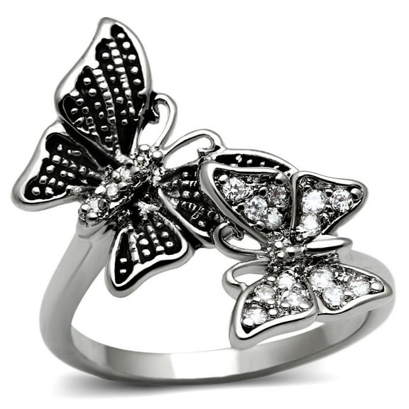 Silver Womens Butterflies Ring Anillo Para Mujer Stainless Steel Ring Sofia