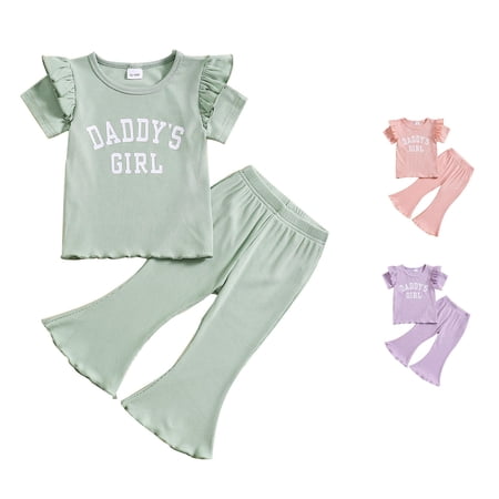 Toddler Girls Summer Short Sleeve Prints Tops and Pants 2PCS Outfits Clothes Set for Children Clothes Blanket Girl with Headband 12-18 Months
