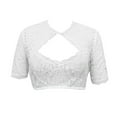 thumbnail image 4 of mfyjkho Tops Para Mujer, Blusas Y Camisas De Manga Corta Con Cuello En V Y Encaje Calado Para Mujer Tops De Tallas Grandes Xxl, 4 of 4