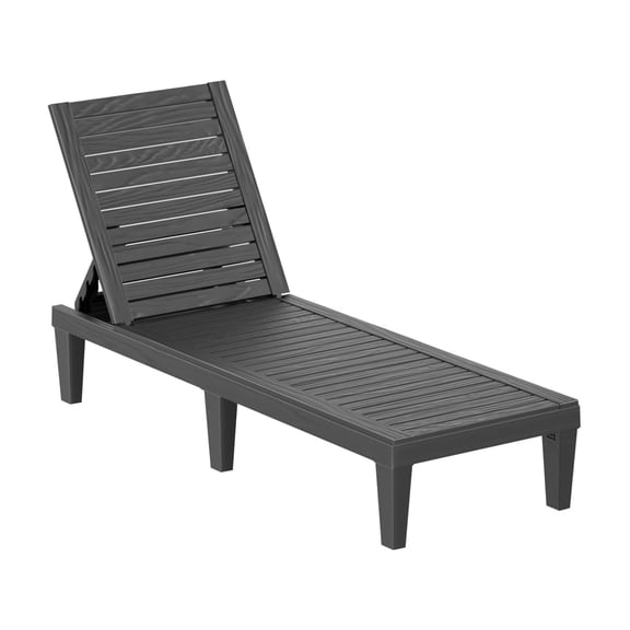 EasyUp Multi-Position Adjustable Outdoor Chaise Lounge Chair, Waterproof Lightweight Sturdy Reclining Furniture for Patio, Lawn, Courtyard & Indoor Relaxation