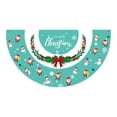 thumbnail image 2 of Shipiny Christmas Decorations Fan Shaped Christmas Garden Flag Christmas Santa Claus Hanging Flag Semicircle Banner, Blue, 2 of 5