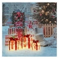 thumbnail image 2 of Yunken 3 Pieces Christmas Lighted Gift Boxes Decorations with 60 LED Lights for Indoor and Outdoor Holiday Display, 2 of 9