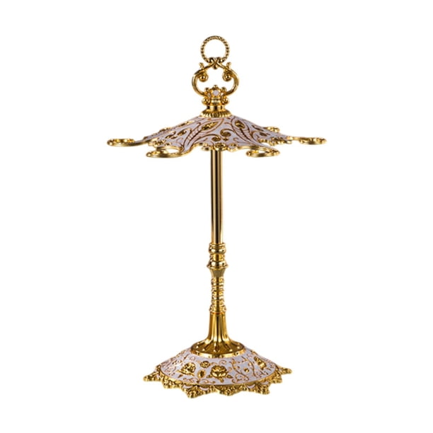 Estante para secar copas de vino Soledad Colgador de Exhibición de Vidrio de mesa para Vitrina de vino Dorado Oro
