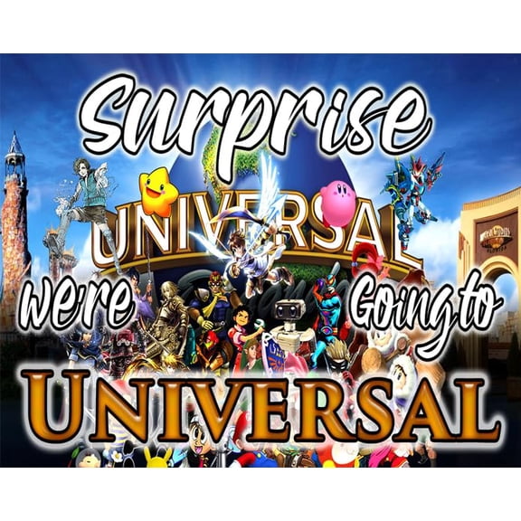 We're Going to Universial Studio 30 Piece Puzzle Card with Gold Gift Tin Round