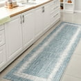 thumbnail image 5 of JONATHAN Y SANTA MONICA 2 x 8 Runner Rug, Scandi Minimalist Border - Aqua/Ivory, SMB118A-28, 5 of 10