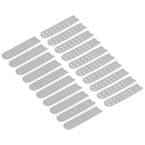 10 Pairs Snapback Strap Cover, Double Row 14 Holes Plastic Adjustable Hat Snap Buckle Replacement (Grey)